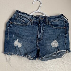 Old Navy Blue Distressed Jean Shorts